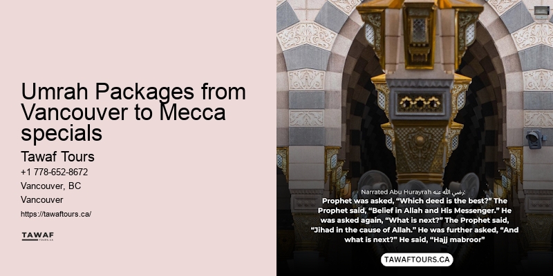 Umrah travel insurance Vancouver prices