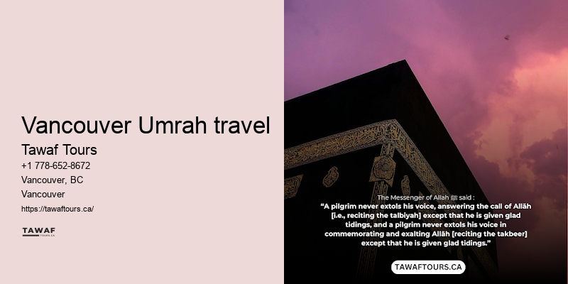 Umrah Tours Vancouver packages to Mecca