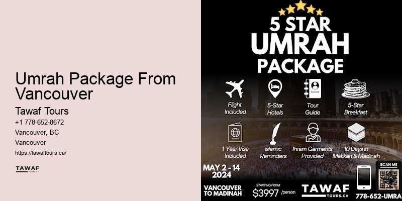 Umrah Package From Vancouver Umrah 10-Day Packages