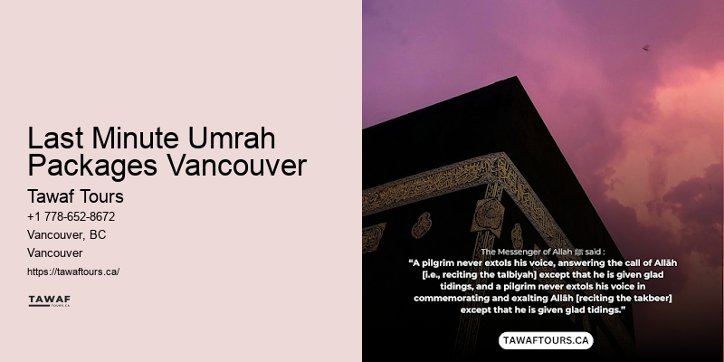 Direct Flights Umrah Last Minute Umrah Packages Vancouver
