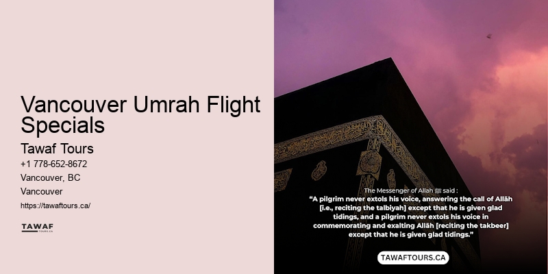 Umrah Package Inclusions Vancouver Umrah Flight Specials